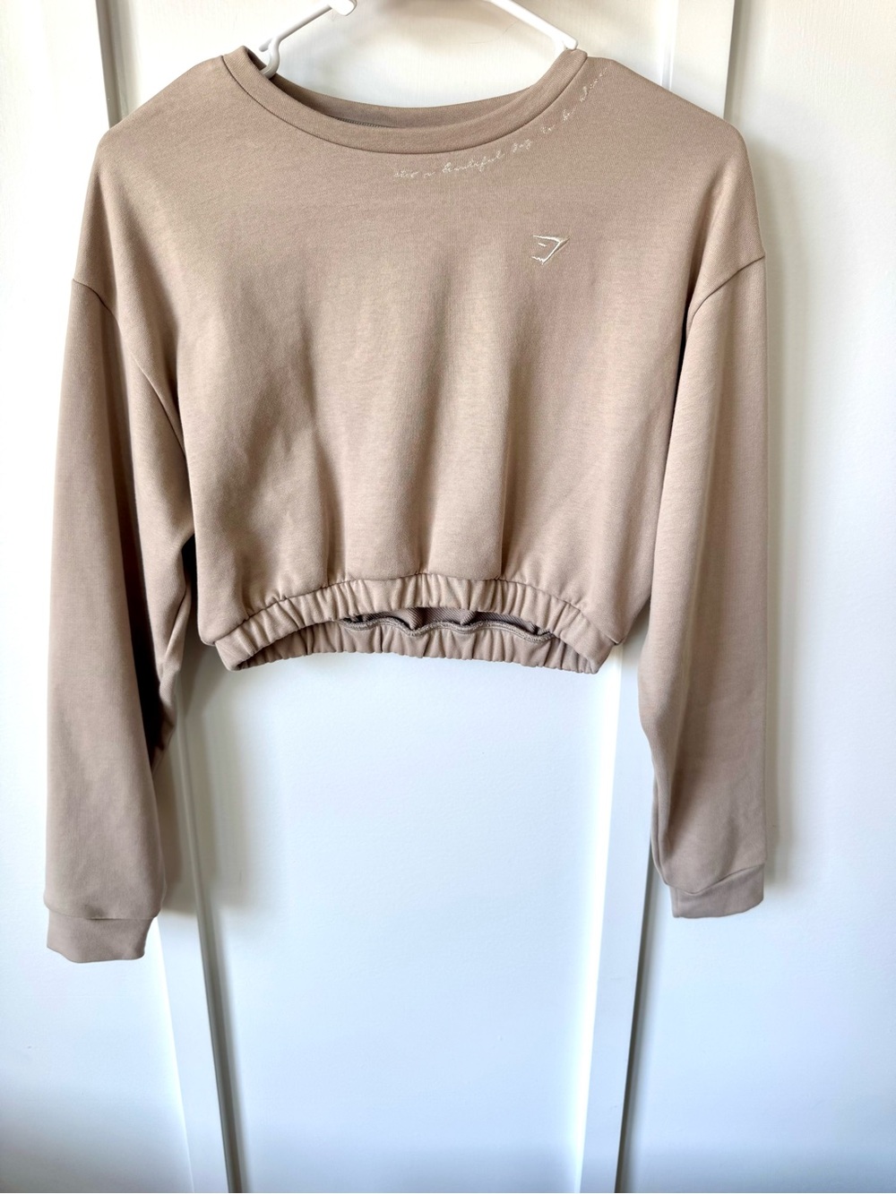 Gymshark x Whitney Simmons Crop Sweatshirt Taupe XS